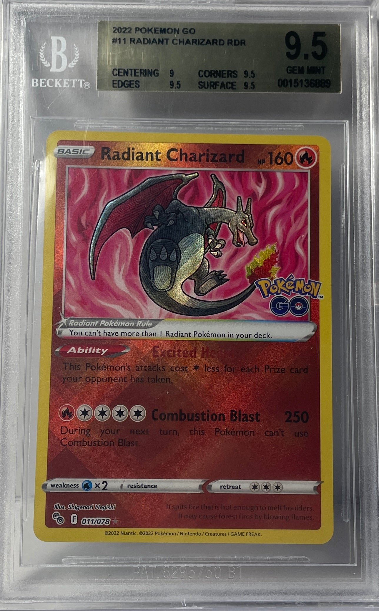 Radiant Charizard Beckett 9.5